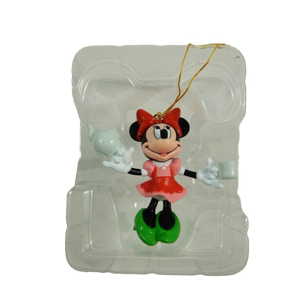 Enesco Disney Minnie Mouse Serving Tea Coffee 3" Ornament w/Box